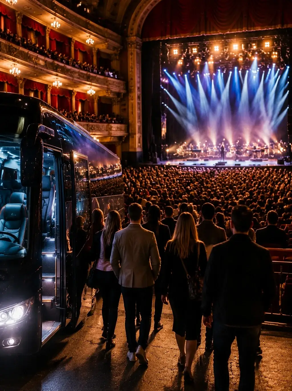Professional Theatre & Concert Coach Hire for Memorable Group Experiences