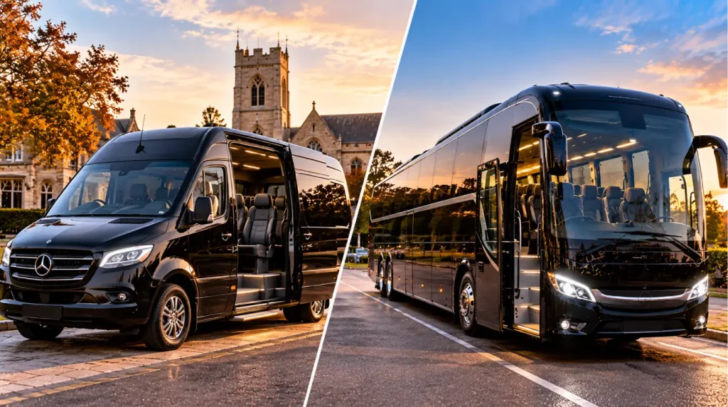 16-seater minibus vs 37-seater coach