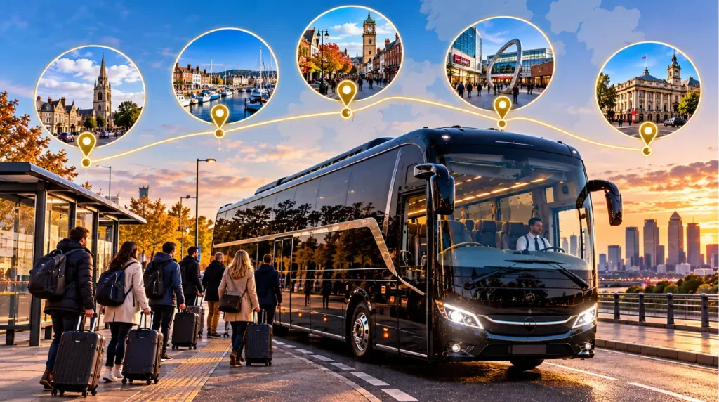 plan coach journeys with multiple pickup locations