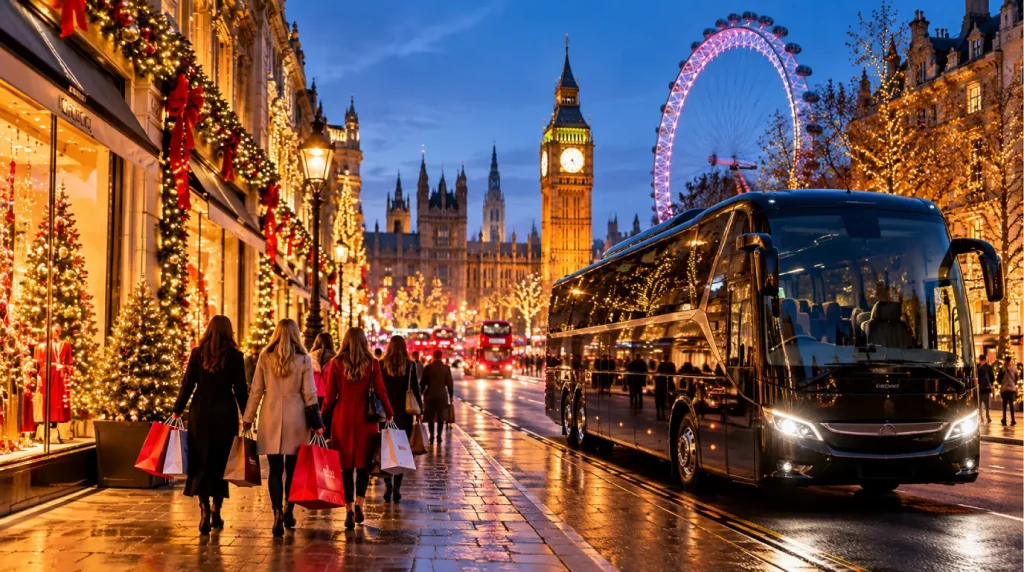 London Christmas shopping trips from Essex